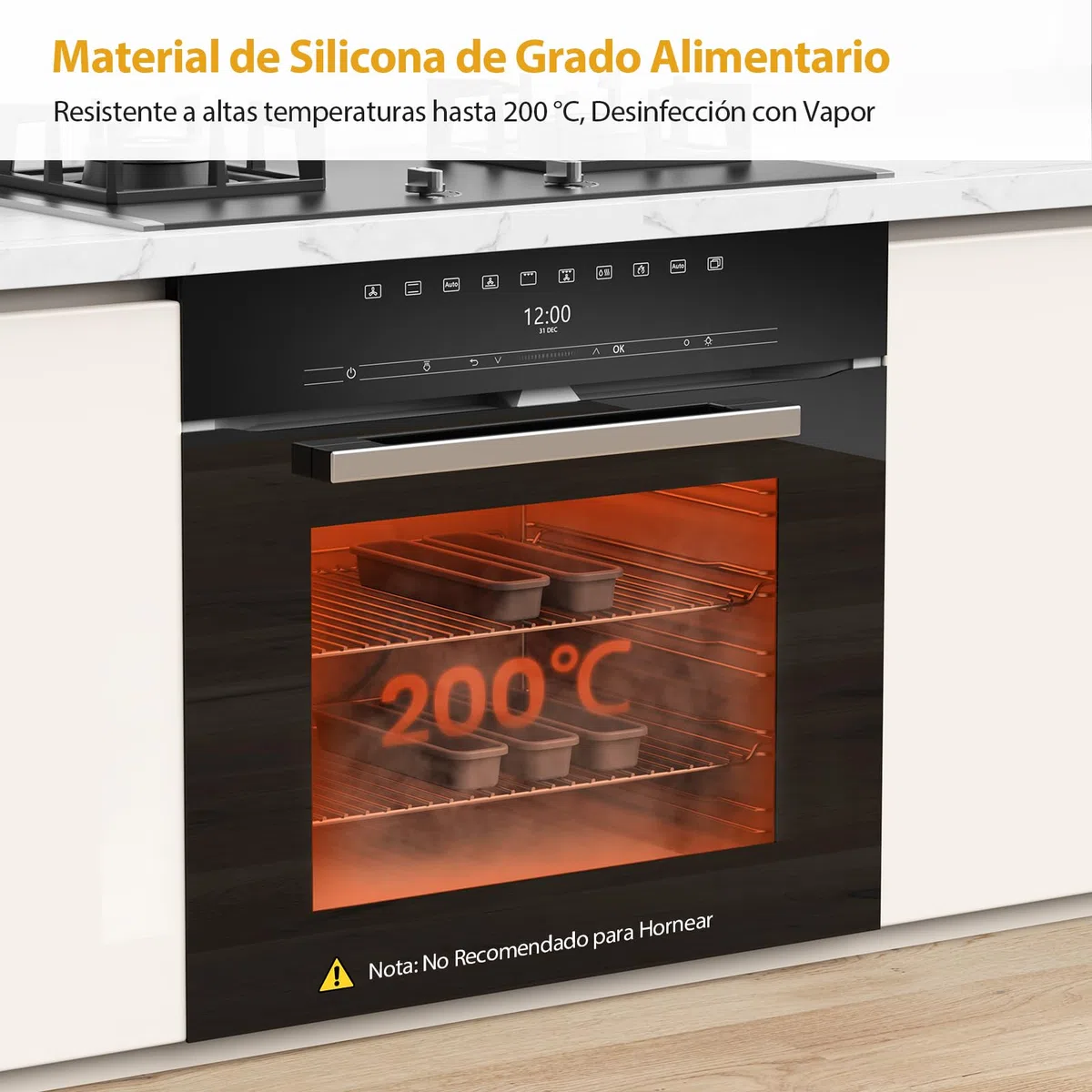 Organizador Cubiertos para Cajon, DIY Organizador Cubiertos, Silicona Cubertero Cajon, 5 Unidades, Resistente a la Humedad y al Calor Hasta 200 °C, Antideslizante (Gris)
