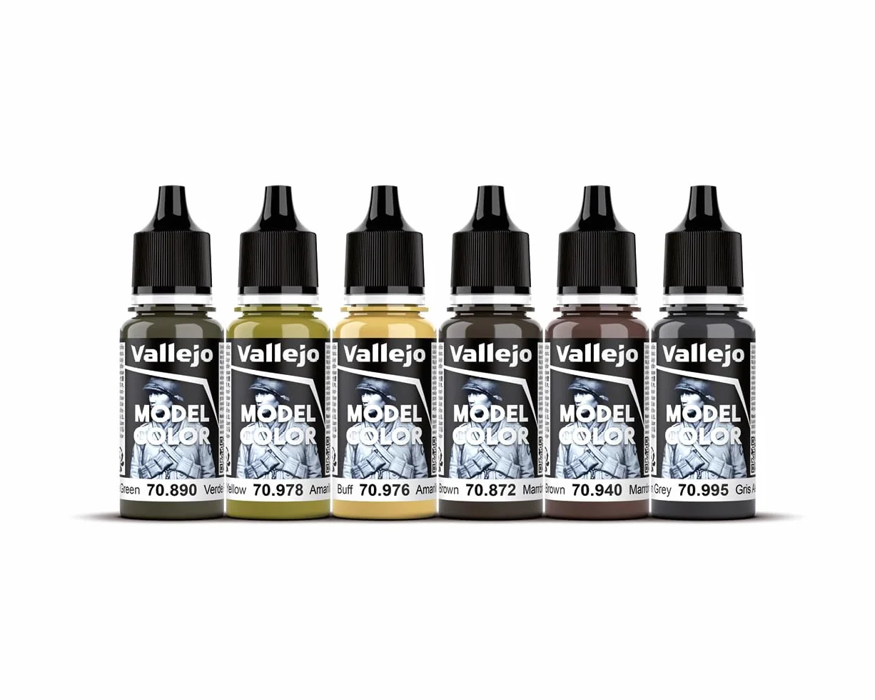 Vallejo 70205 Model Color - Colores Acrílicos, WWII German Armour, 18 ml, 6 uds