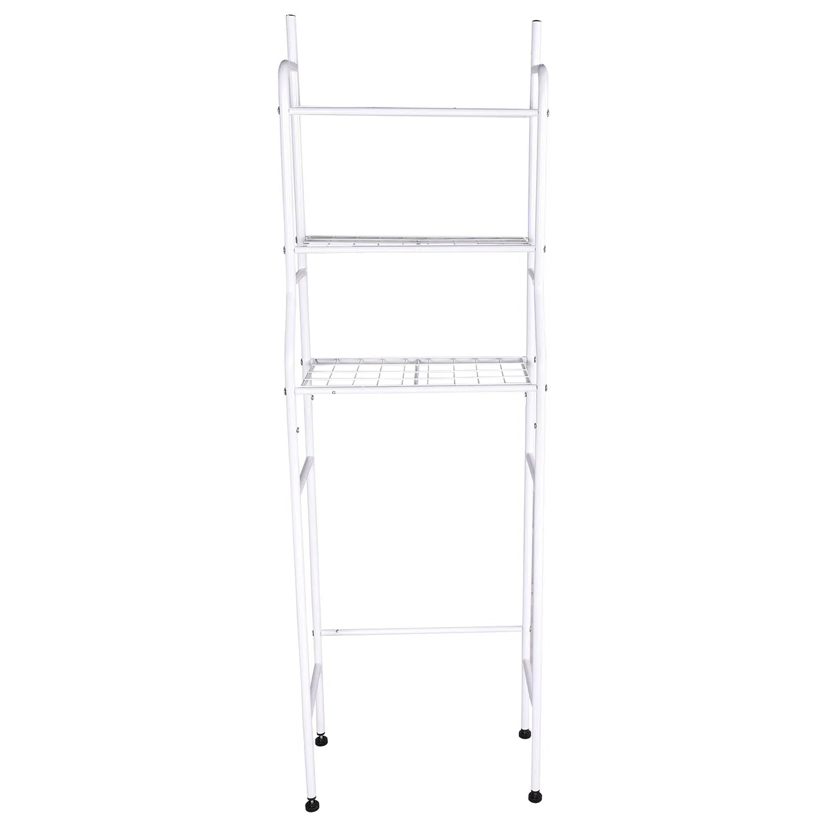Soporte de inodoro de metal, soporte de baño de malla de 3 niveles, organizador de baño, ahorro de espacio, fácil de montar (blanco)