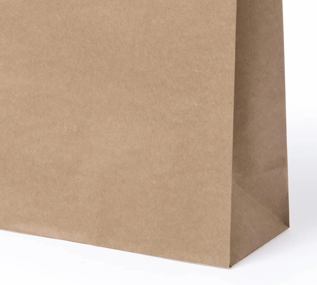 Deliex delicias de Extremadura 40 Bolsas de papel kraft medianas con asas 24 x 32 x 11 cm bolsas para regalos. Bolsas para comercios de papel biodegradable, reutilizables (Marrones)