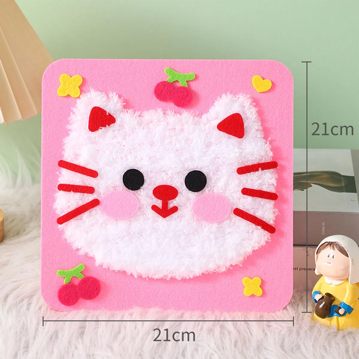 Genérico Diy Embroidery Doll Set, Embroidery Kit For Kids, Sewing Kit For Kids, Diy Embroidery Doll Set For Kids, Cartoon Animal Sewing Craft Kit For Kids (4pcs-a)