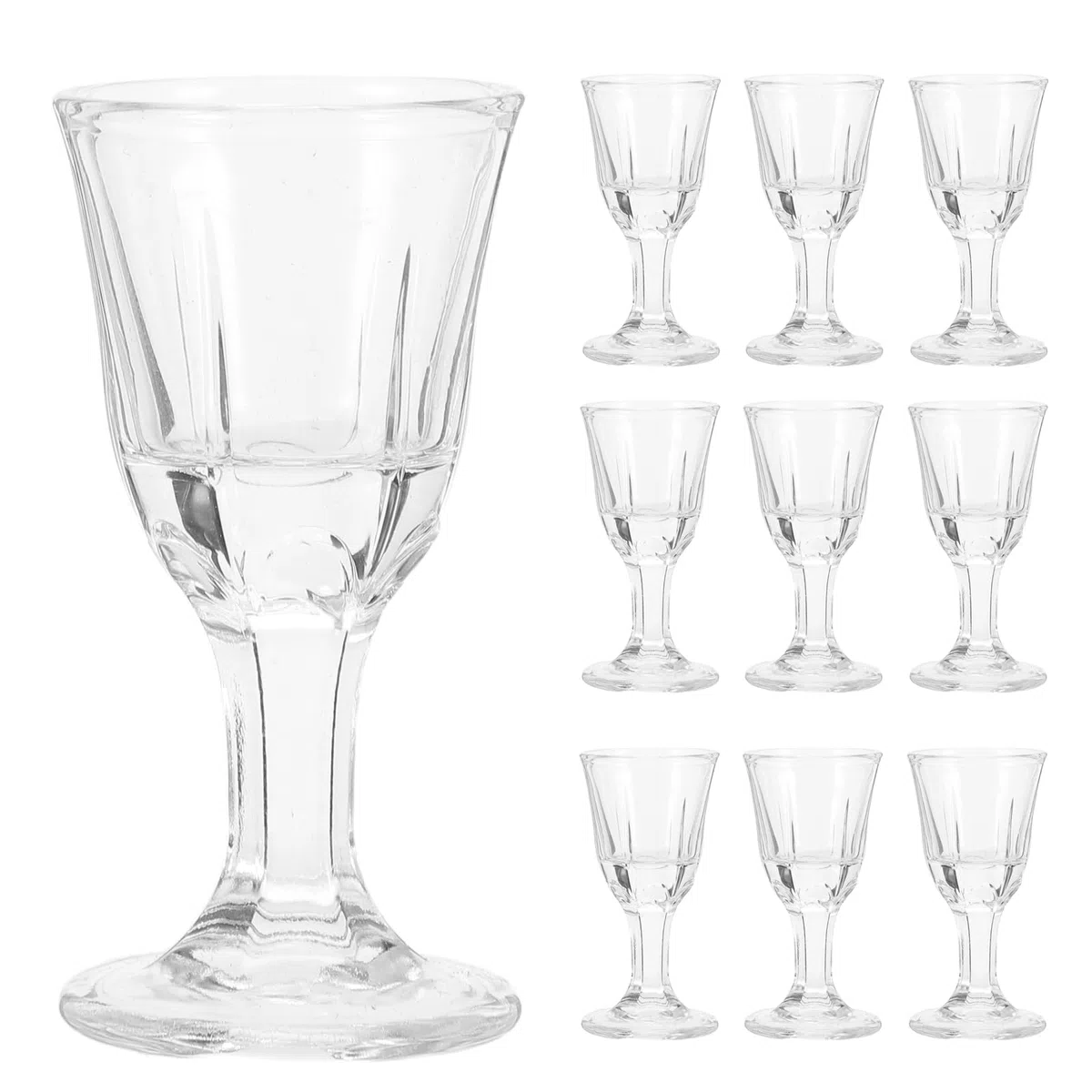 ULTECHNOVO 10 Piezas Vasos de Vidrio 1 cl (10 ml), Mini Piezas Pequeñas para Tequila y Licores, Alta Claridad para Fiestas y Degustación, Diseño Transparente de Uso en Bar