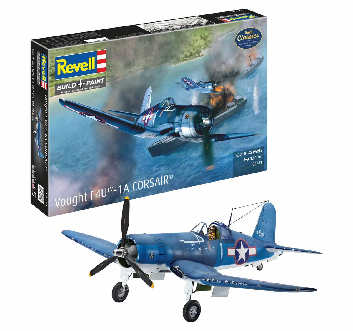 Revell - Maqueta Vought F4U-1D Corsair, Kit Modello Escala 1:32 (4781) (04781)