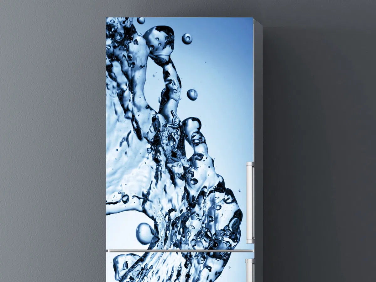 Vinilo para Frigorífico aguas agitadas | Varias Medidas 185x70cm | Adhesivo Resistente | Pegatina Adhesiva Decorativa de Diseño Elegante