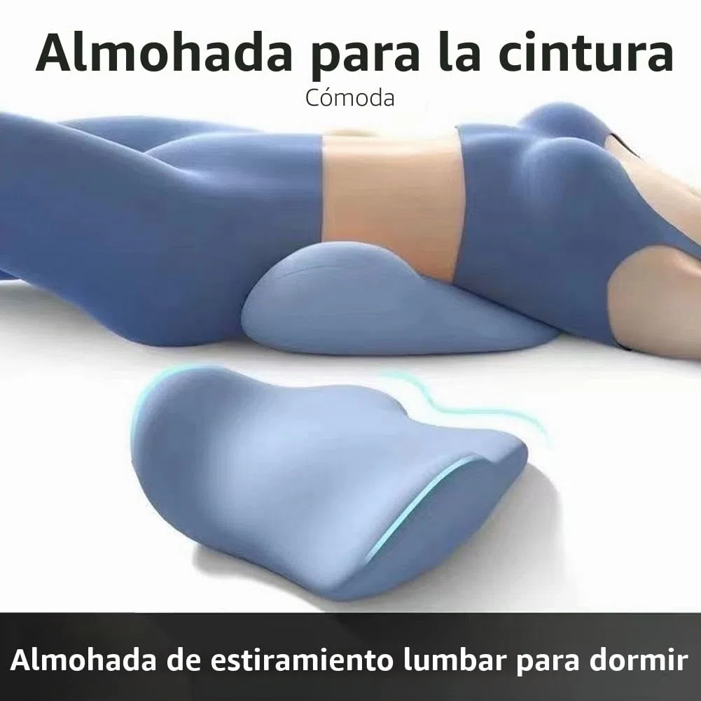 Almohada de apoyo lumbar para aliviar el dolor de espalda, almohada ergonómica de espalda baja para dormir, almohada de reposo en cama, almohada de cintura de espuma viscoelástica, almohada de