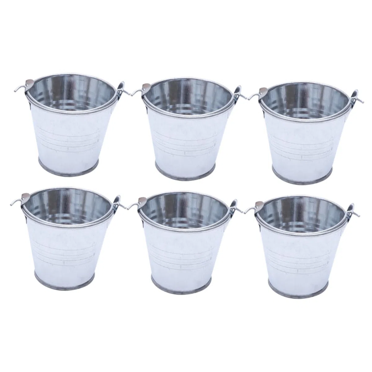 Vaguelly 6 Uds Barril De Hojalata Cubo De Metal Galvanizado Mini Cesto Cubo Galvanizado De Halloween Taza De Papas Fritas Pequeño De Metal Maceta para Plantar s Creativos De
