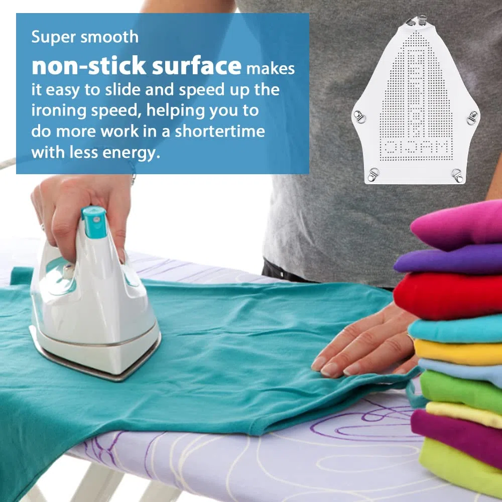Proteccion Suela Plancha Suela Teflon Plancha Teflon Plancha Base Suela Protectora para Plancha de Ropa Suela Protectora Plancha para Proteger Tu Ropa Plancha, No Pegue No Brillos, Blanco