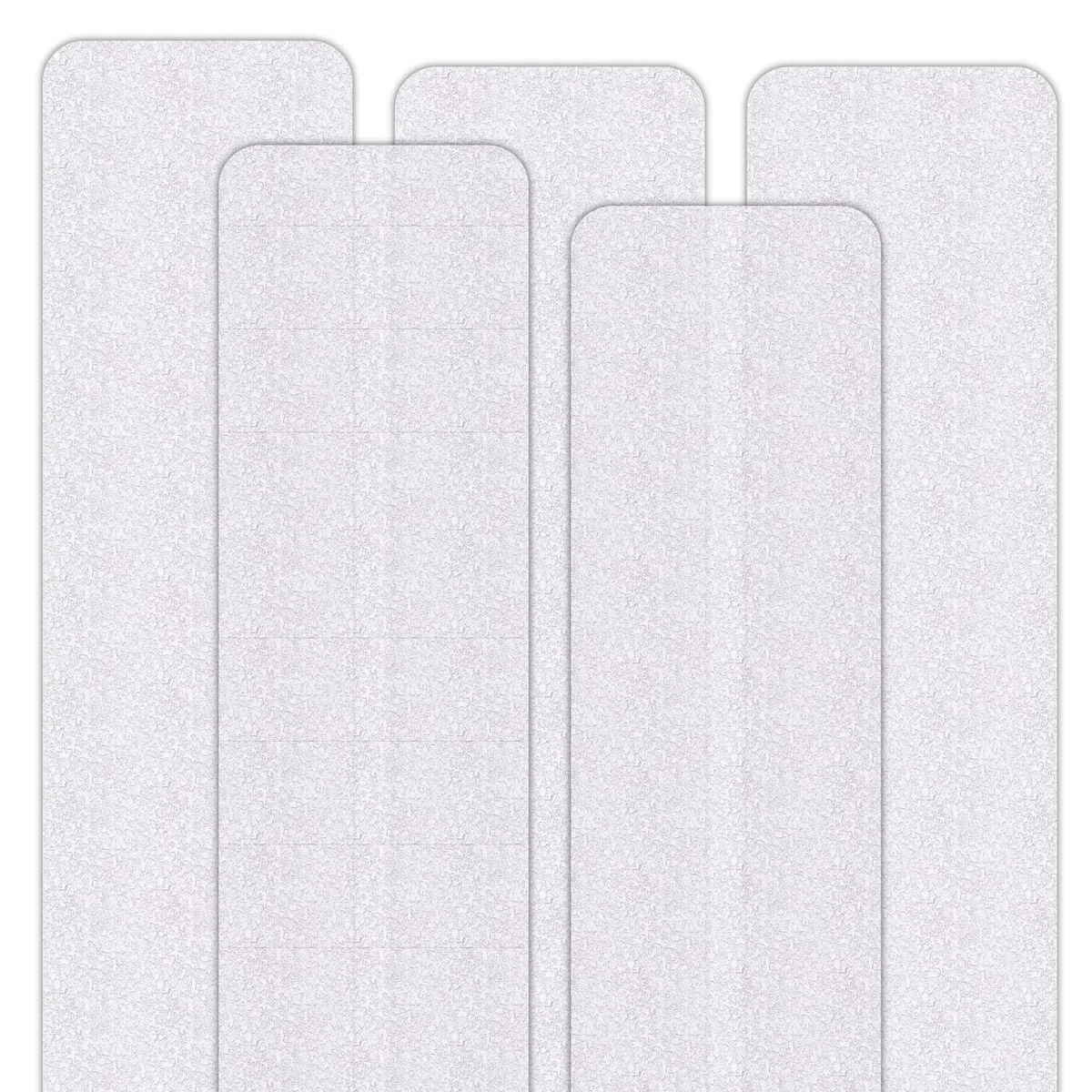 SeKi Tiras antideslizantes para escaleras, ducha, bañera, 5 unidades, 75 x 10 cm, autoadhesivas, aptas para pies descalzos, clase antideslizante R9 según DIN 51130, cinta adhesiva antideslizante