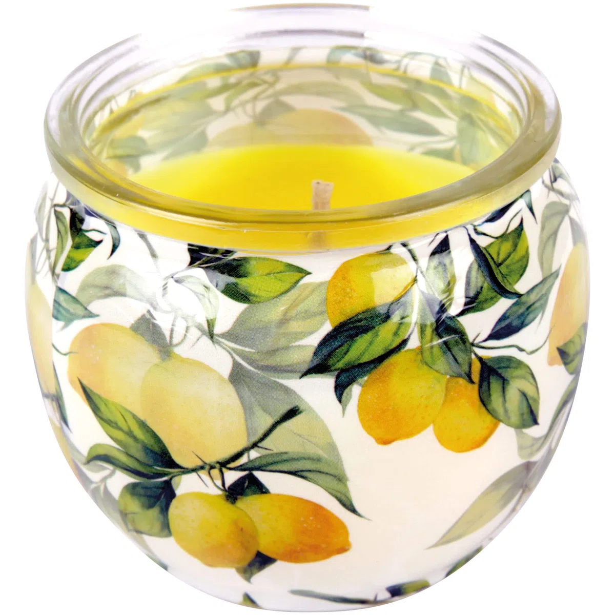 Velas perfumadas de 6 unidades en cristal, larga duración, aroma limón