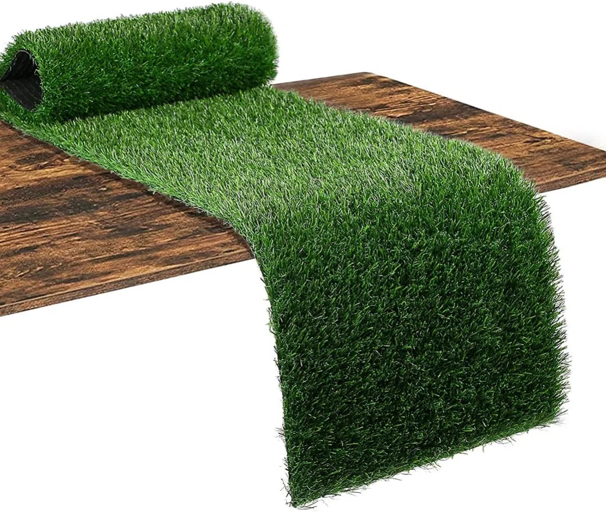 KAHEIGN Camino de Mesa de Césped Artificial, 36CM x 122CM Mantel de Hierba Sintética Alfombrilla de Mesa de Hierba Falsa de Pascua para Tema de Fútbol Boda Cumpleaños Banquete Jardín Fiesta Decoración