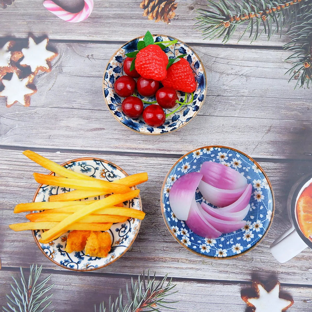 Cuencos de porcelana, Servier Set 6Pcs, Juego de Tapas, para Salsa, Sushi, Aperitivos, Diámetro 10 cm