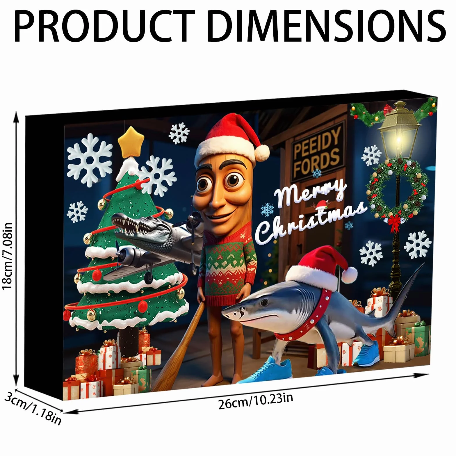 LUKIUP 2025 Italian Brainrot Pendant Advent Calendar Tung Tung Sahur Tralalero Tralala Figure Unique 24 Days of Surprises Gifts Box Italian Brainrot Figures Holiday Advent Calendar Oranaments Set