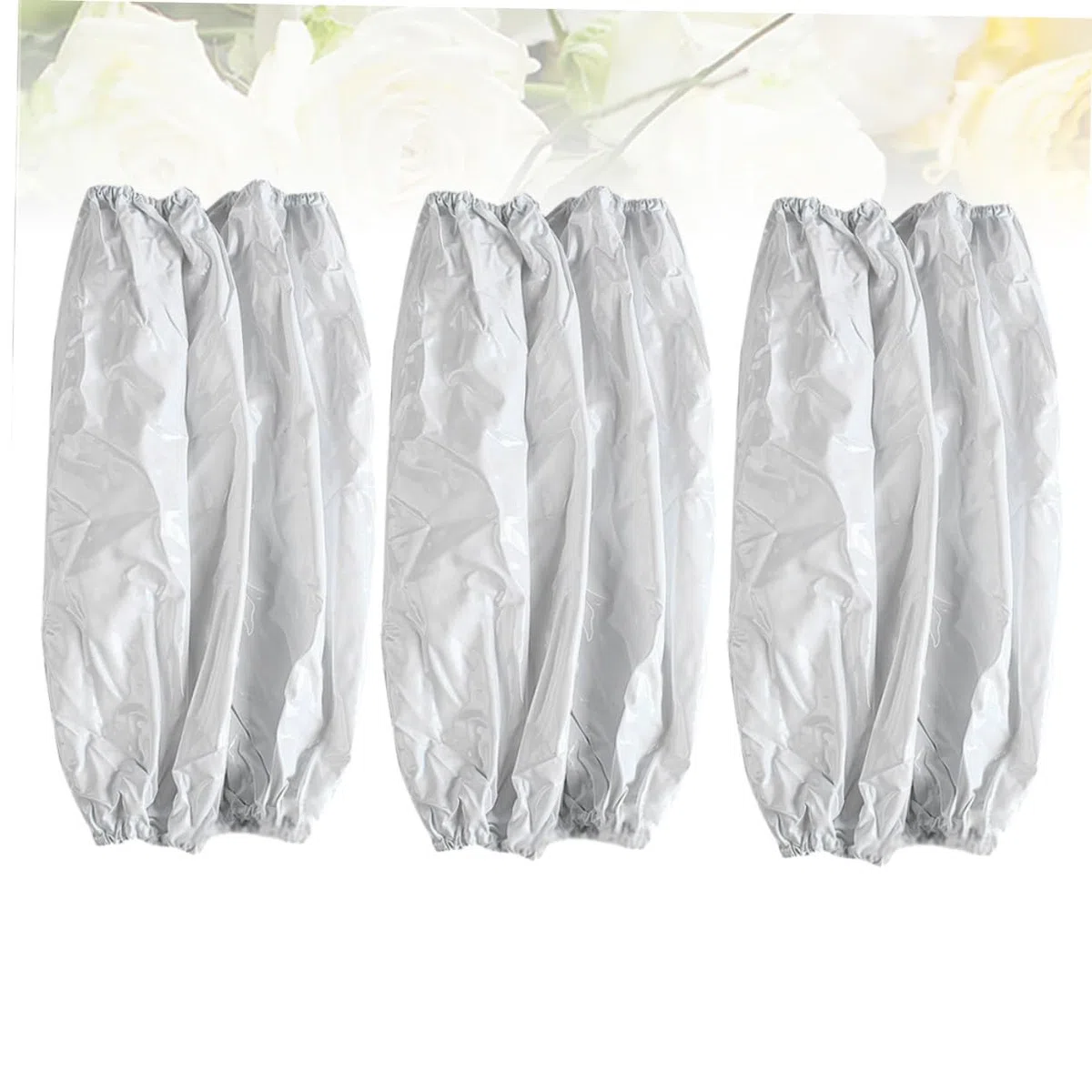 3 pares Mangas Impermeables de PVC Manguitos Elásticos Resistentes al Aceite para Cocina y Limpieza Doméstica Cubiertas Prácticas para Brazos de Adulto