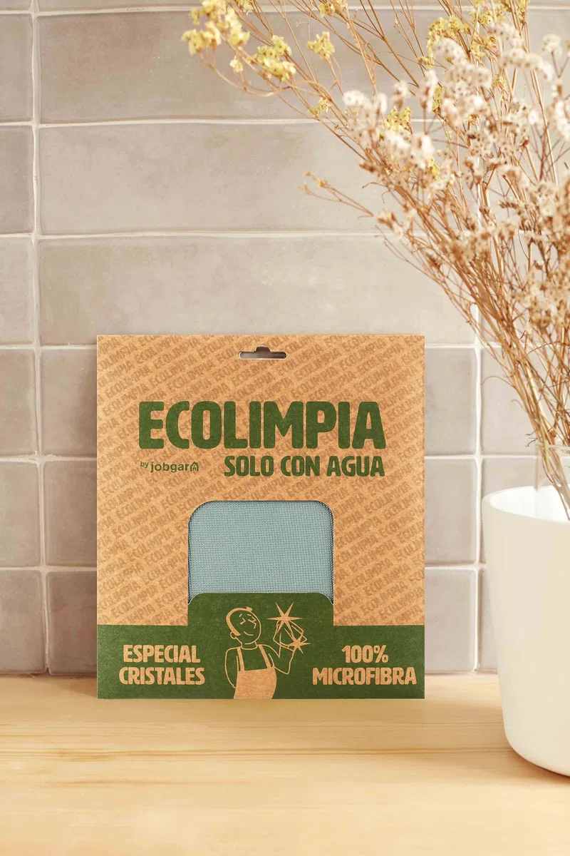 Ecolimpia - Pack de 3 Bayetas de Microfibra para Cristales | Limpieza Solo con Agua | Fabricadas en España | Certificadas OEKOTEX y FSC | Reutilizables y Ecológicas | Sin Rastros ni Pelusas (Verde)
