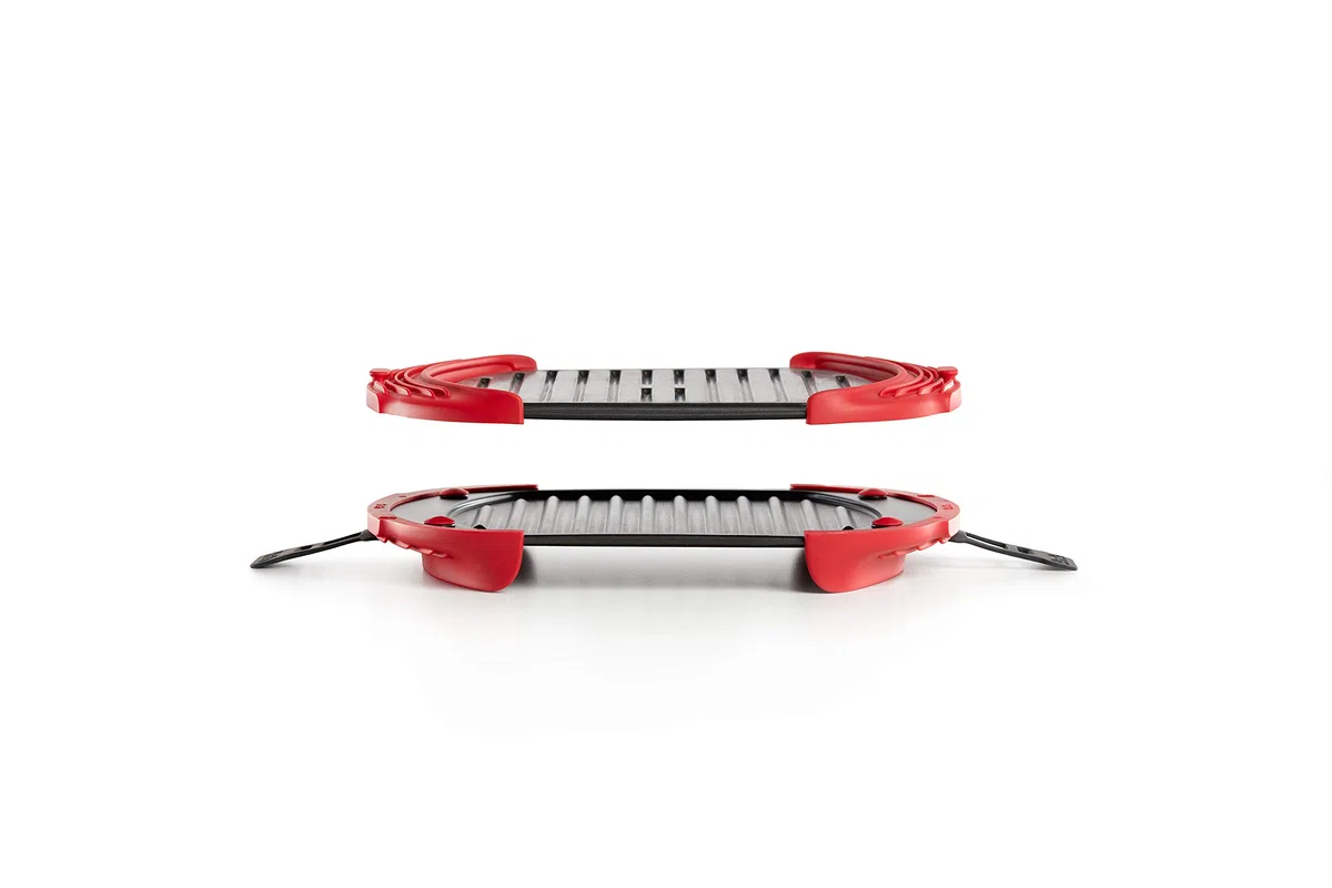 Lékué Parrilla/Grill especial para cocinar en microondas, Rojo/Negro, formato XL