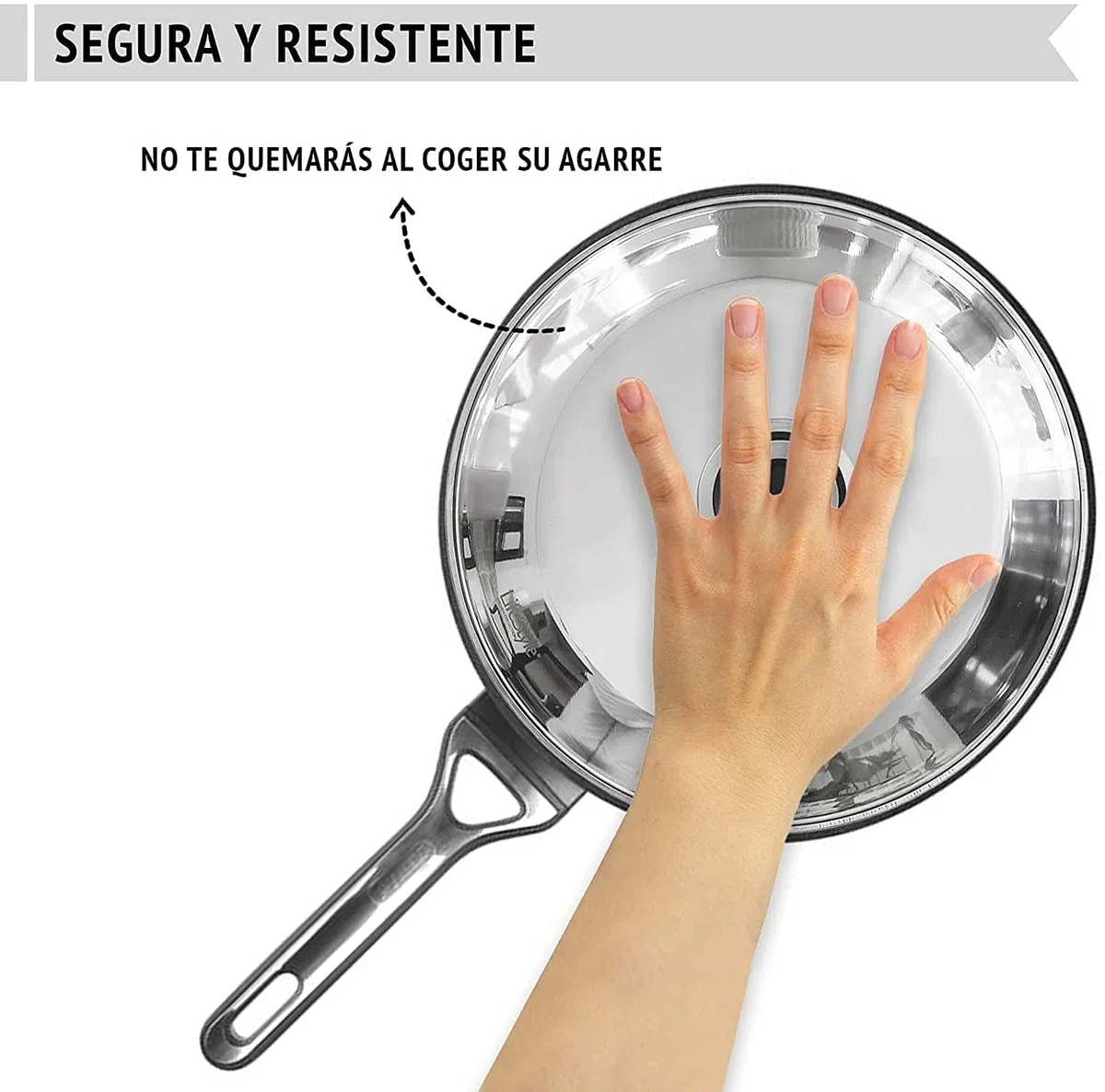 Tapa volteatortillas de acero inoxidable, tapa para sartén o para tortillas, ideal para dar la vuelta a tortillas, tapadera cocina de acero inoxidable, tapa para ollas o para tapar platos (30 CM)