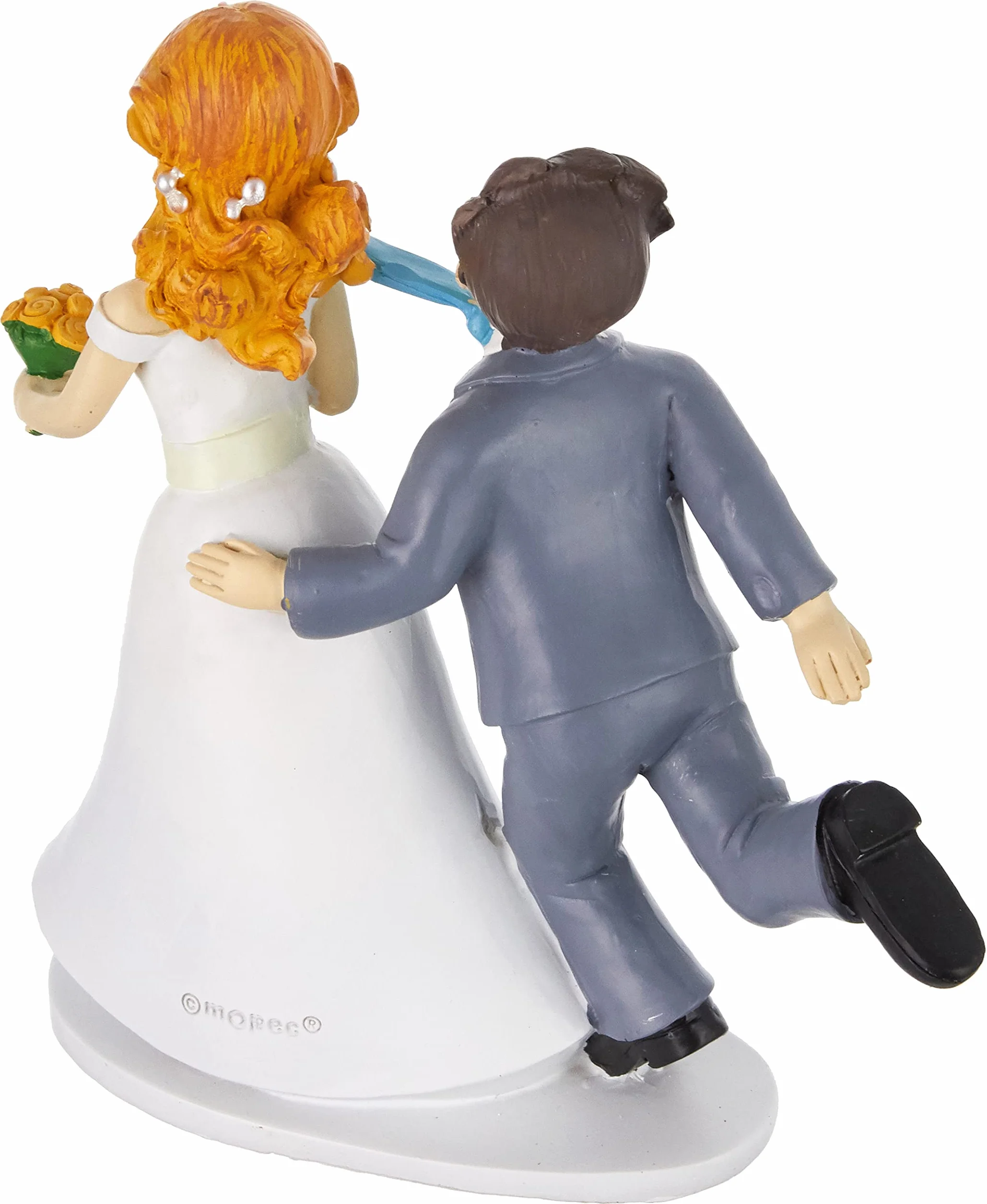 Mopec Y251 - Figura de Pastel Novios sí o sí tirando de la Corbata, 19 cm