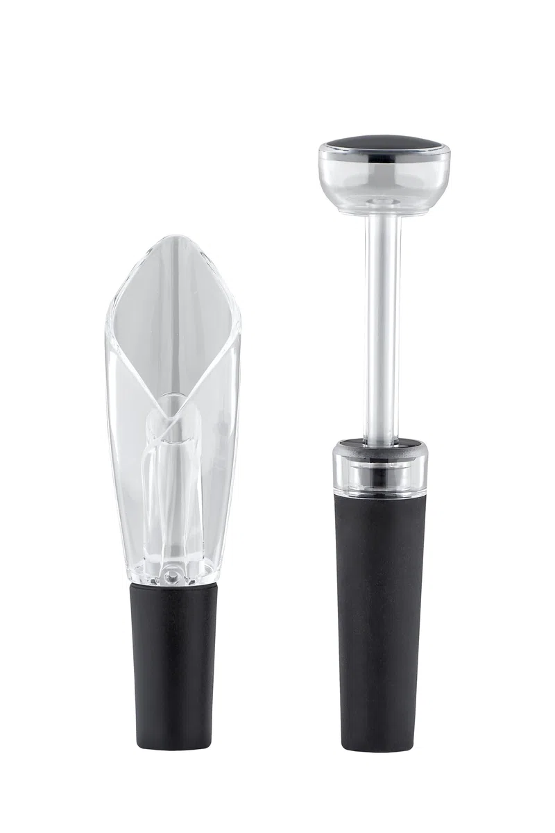 Haier HAWGKIT02 Set de Accesorios para Vino, Aireador y Recogegotas Tulipán, Tapón de Vacío