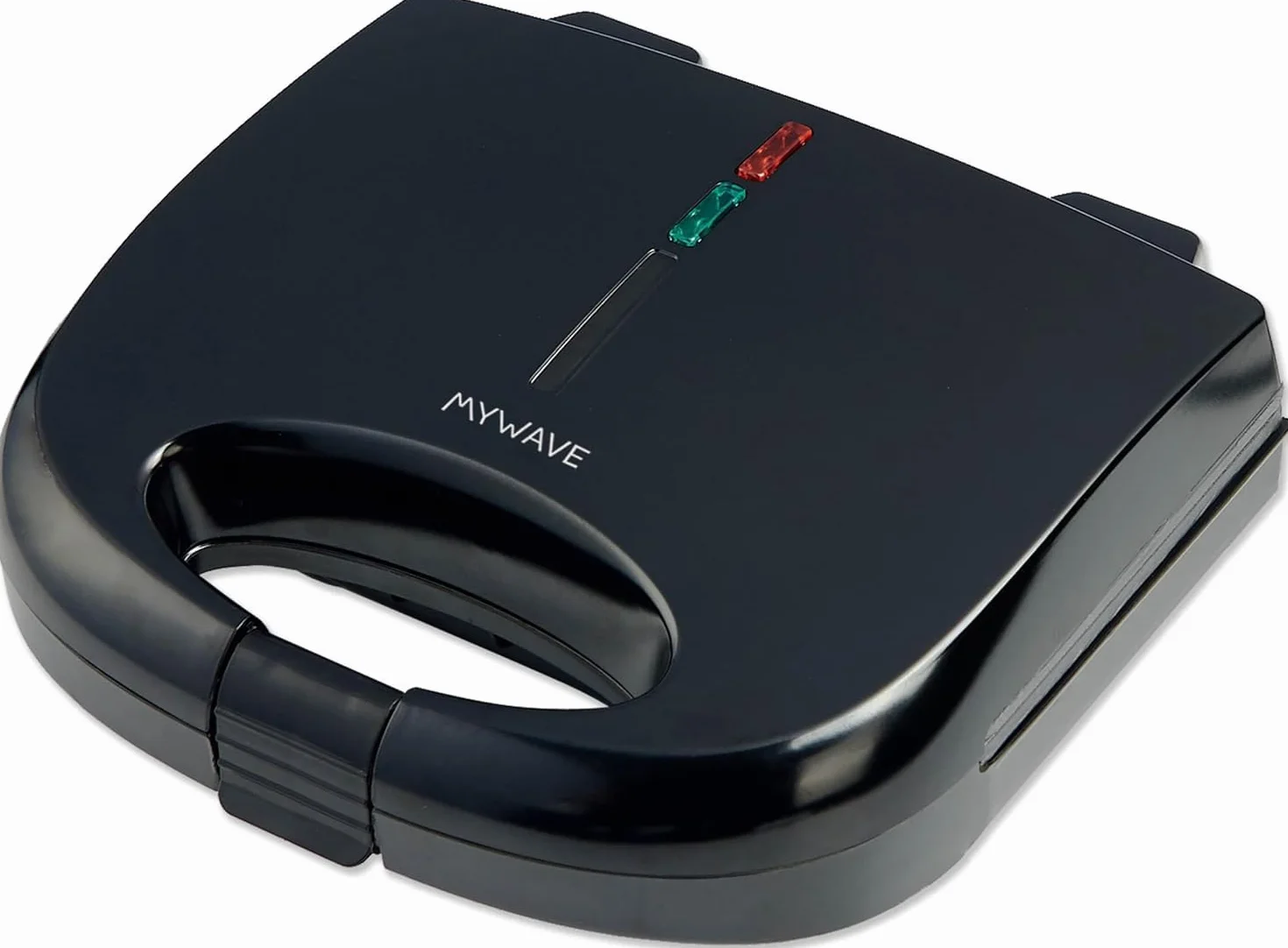 My Wave - Sandwichera - Potencia de 750W - Para Todo Tipo de Alimentos - Apertura de 90º - Parrilla Eléctrica con Placas Antiadherentes - Medidas: 22,5 x 14 cm- Negro