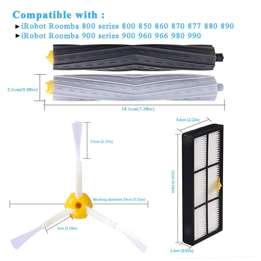 Recambios Accesorios para iRobot Roomba 800/900 Serie 800 850 860 865 866 870 871 872 875 876 880 886 890 891 895 896 897 900 950 960 965 966 967 969 970 971 974 975 976 980 981 989 996