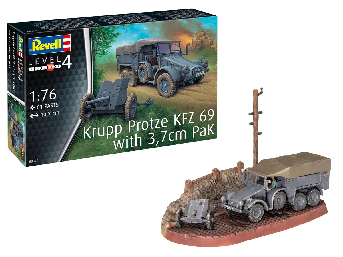 Krupp Protze KFZ 69 con Pak de 3,7cm