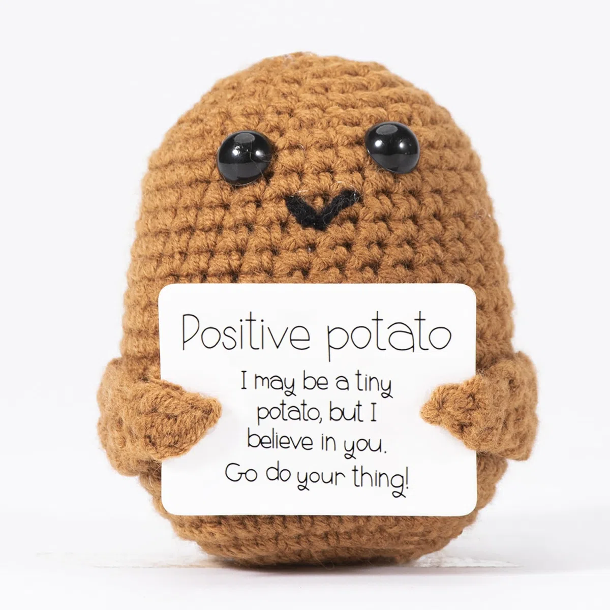 XBOCMY Pocket Hug Positive Patata, Muñeca Creativa De La Patata De Lana De Tejer, Regalo De Actualista, Regalos para Mujeres, Regalo De La Escuela