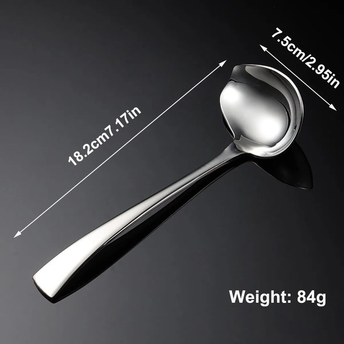 Cuchara Para Salsa De Acero Inoxidable, CucharóN Para Salsa Con Pico, Cuchara Sopera, CucharóN Para Sopa De Acero Inoxidable 304, Apto Para Lavavajillas, Cuchara Vertedora Para Salsas,Aderezos,