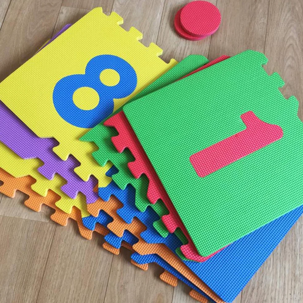 Juego de Estera de Rayuela para Niños, Azulejos Entrelazados de Espuma EVA Suave, Juego Familiar para Jardín Interior y Exterior, Juguetes de Espuma, Discos de Cuatro Piezas. Foam P Tapete