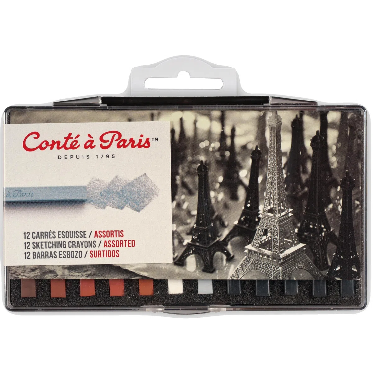 Conté à Paris Carrés de Esbozo, Multicolor, 5.9 x 1 x 17.5 cm