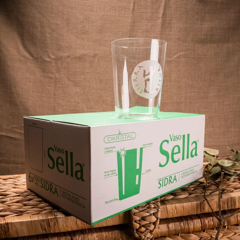 Tierra Astur Vasos de Sidra Asturiana de Cristal Pack 6