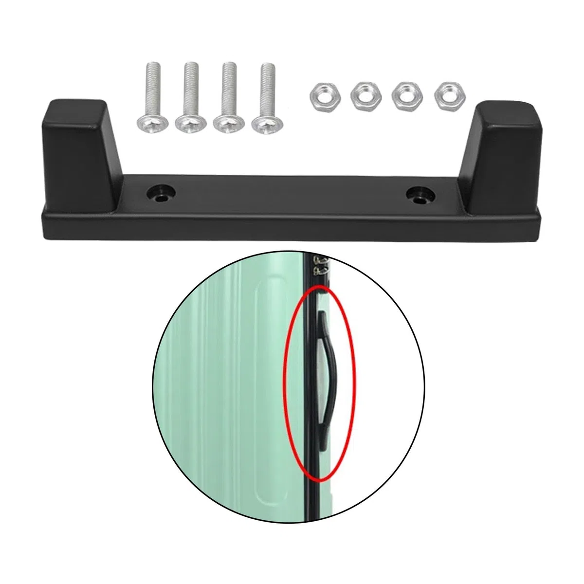 Soporte para patas de equipaje, pasador de equipaje, alto rendimiento, duradero, resistente, PP negro, almohadilla de pie para maletas de viaje, Negro , 20,2 cm x 3 cm x 5,3 cm