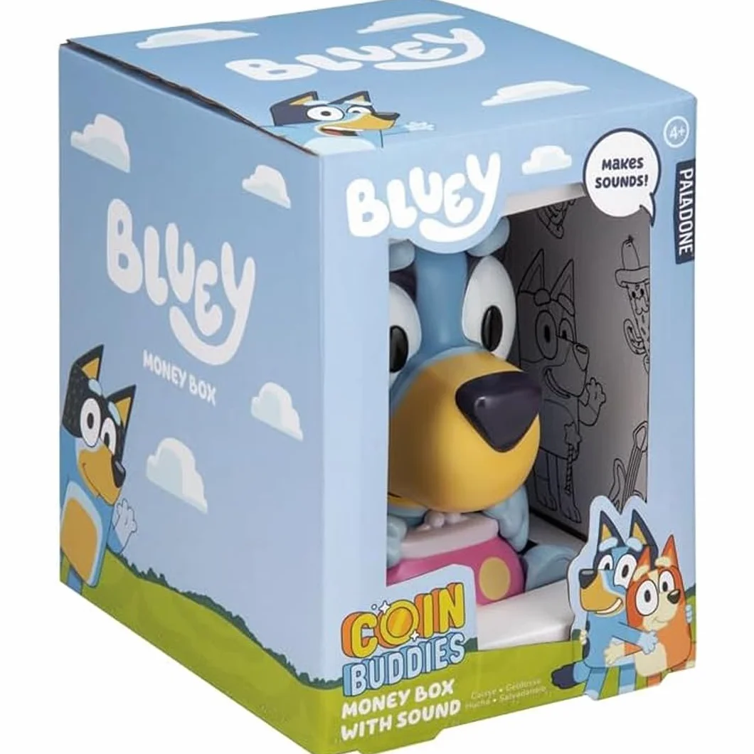 Paladone - Hucha con Sonido para niños a Pilas de Bluey con Licencia Oficial del Programa de televisión, Forma interactiva de Ahorrar