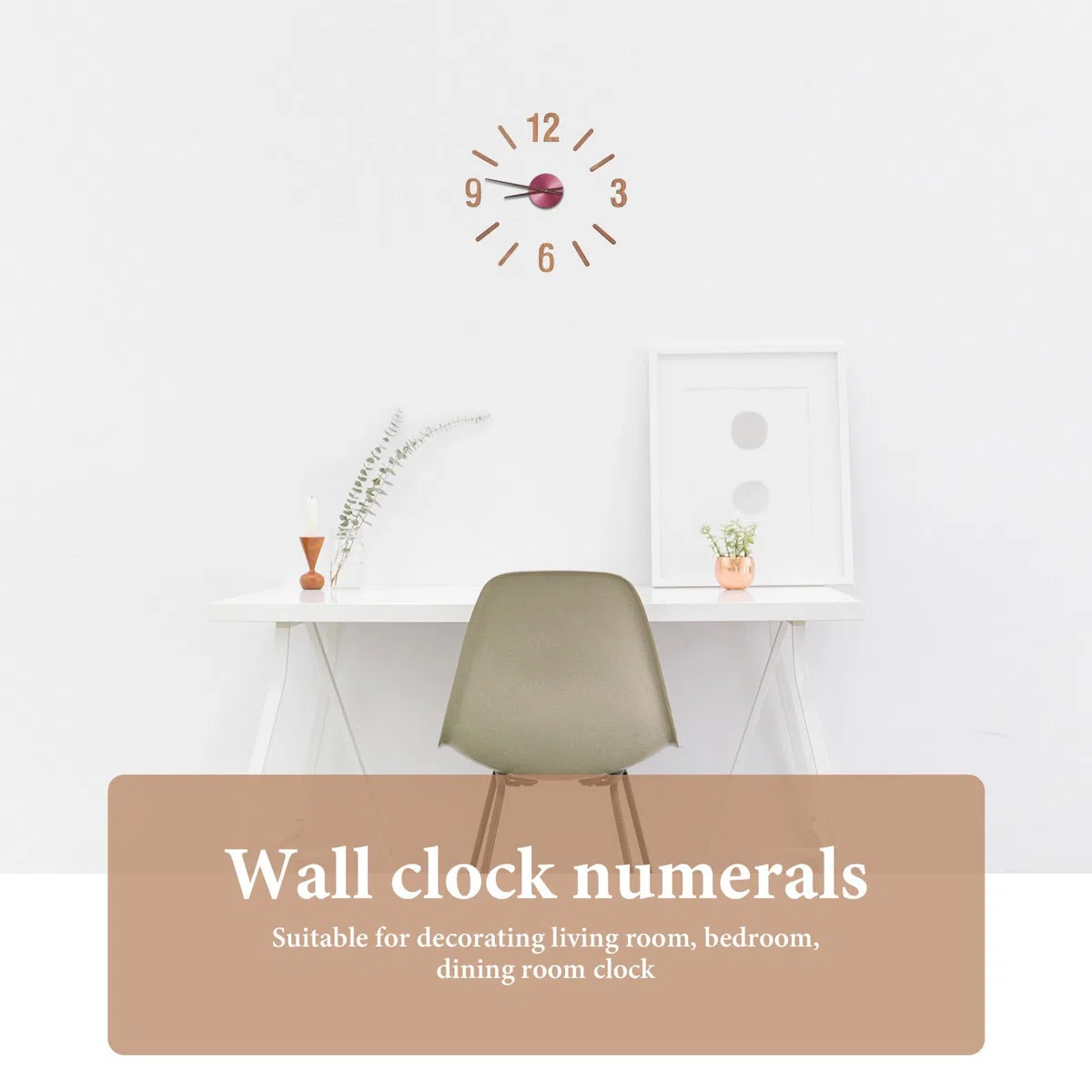 EXCEART Reloj de pared DIY juego de números 2,50 x 1,40 x 0,30 cm números de repuesto para relojes de pared reparación sala de estar dormitorio comedor decoración