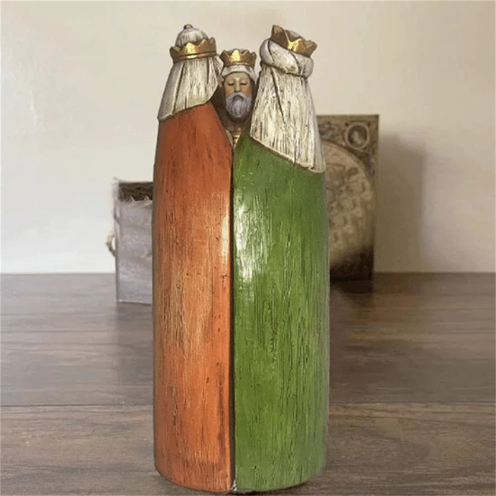 Set Belén Reyes Magos Decoración de Resina Pintada a Mano. para la decoración navideña del hogar