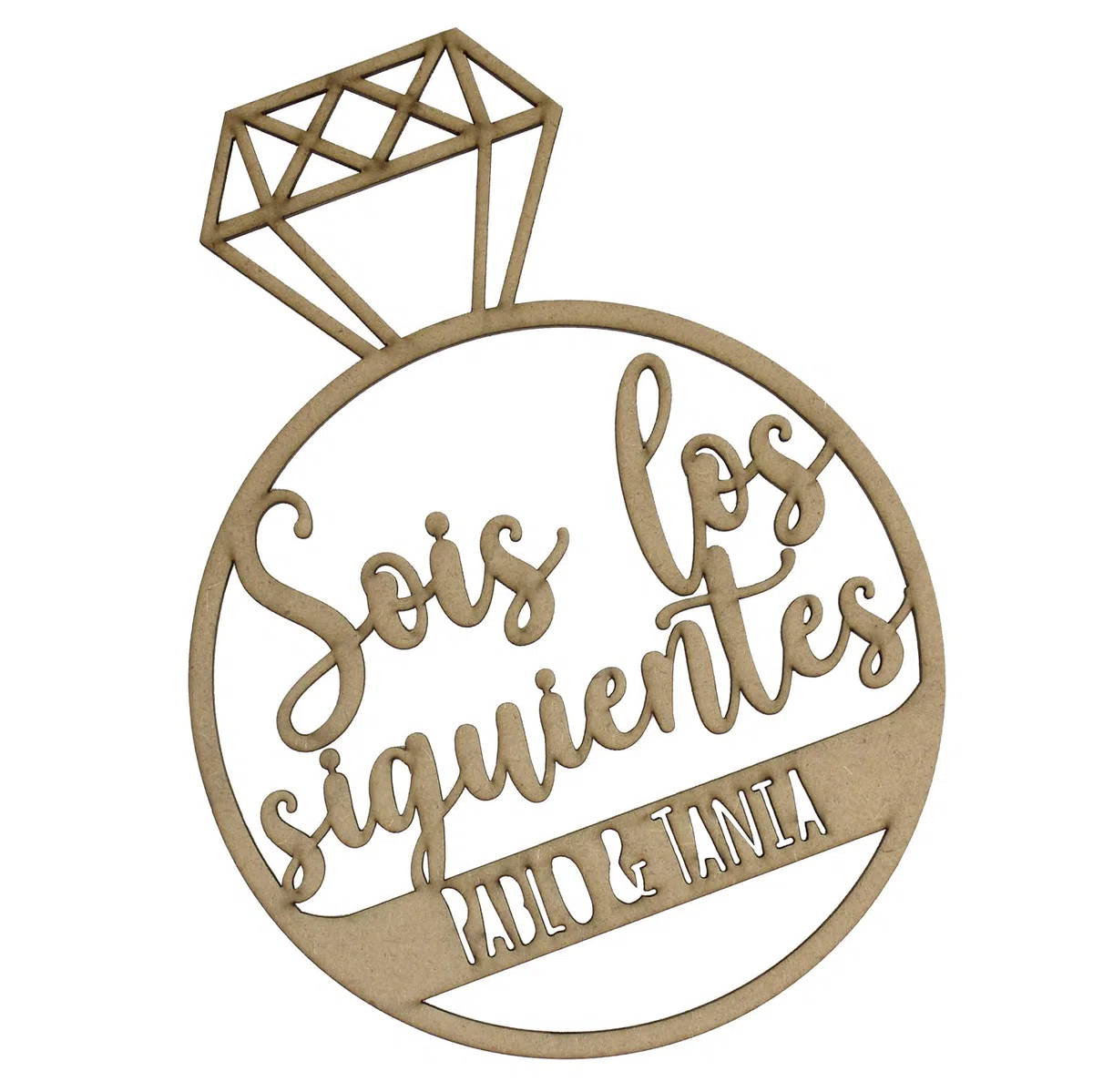 Genérico Anillo de Madera Personalizado Sois los Siguientes para Inivitados Boda