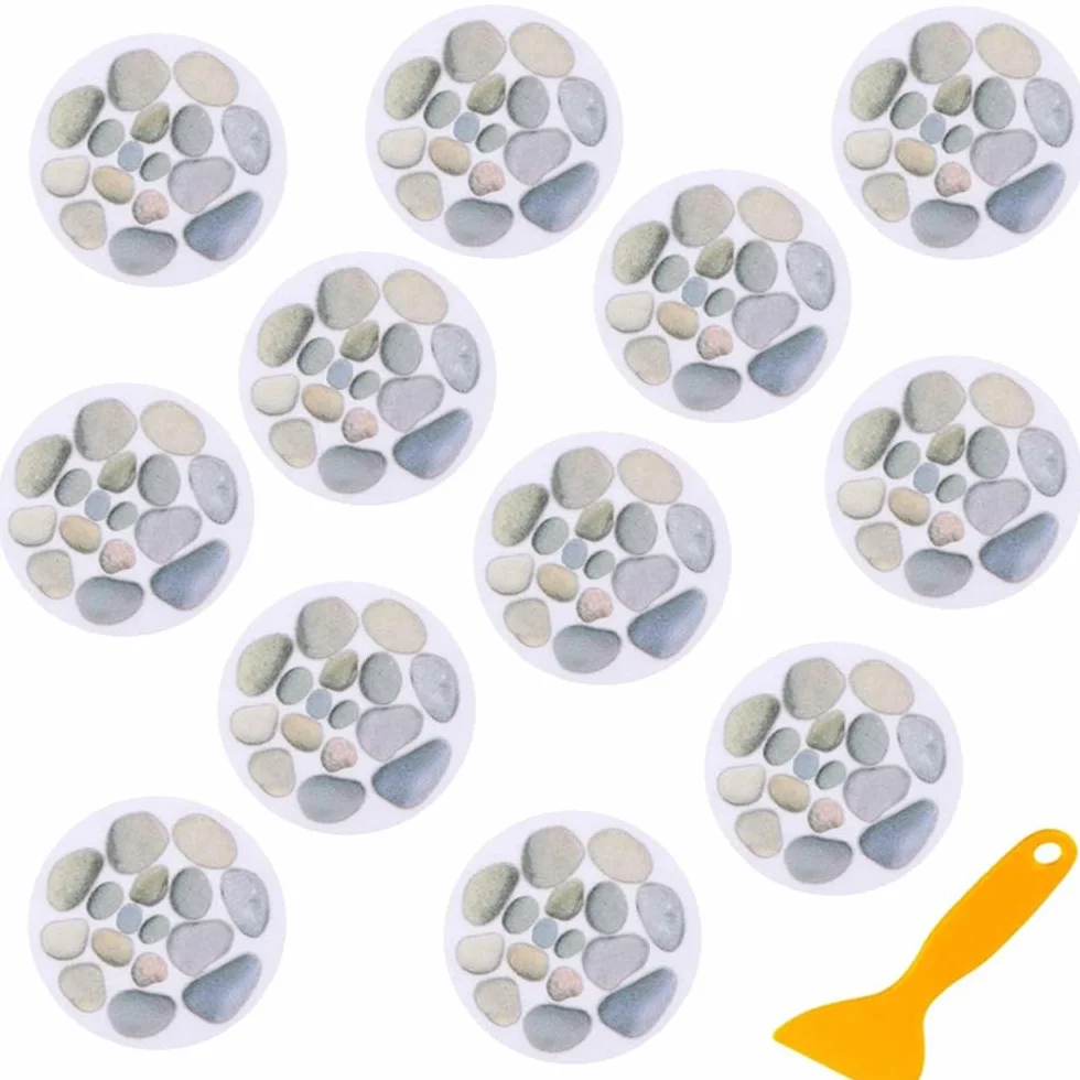 12 Pieza Pegatinas Antideslizantes Para Bañera, Pegatinas De Ducha Para Bañera, Adhesivos Antideslizantes Para Ducha, Adhesivo Antideslizante Premium Bañera para cuarto de ducha, Suelo, escaleras