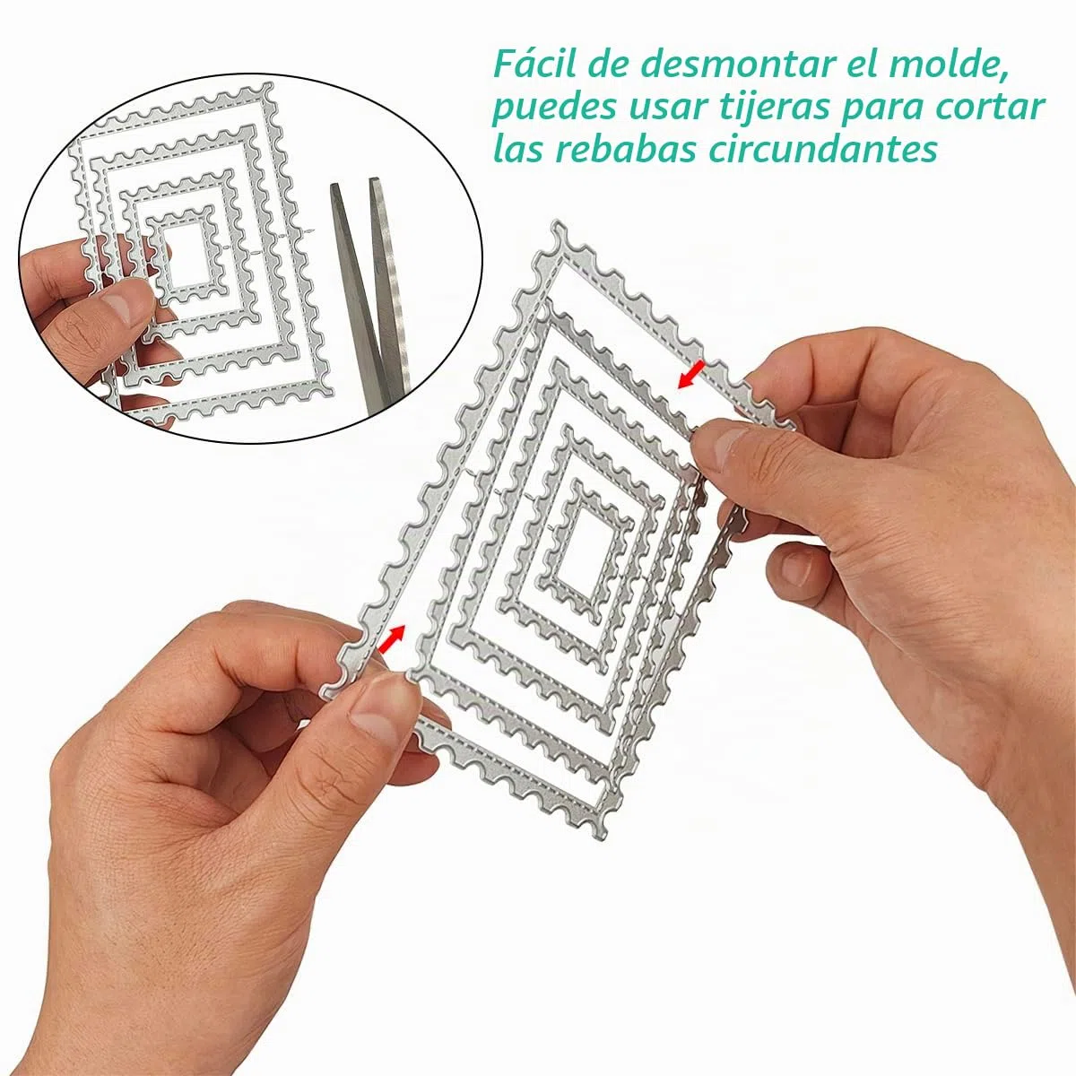 SENHAI 8 troqueles de corte para hacer tarjetas de flores, troqueles de manualidades redondos, formas surtidas, herramientas de estampado polígono para álbumes de recortes