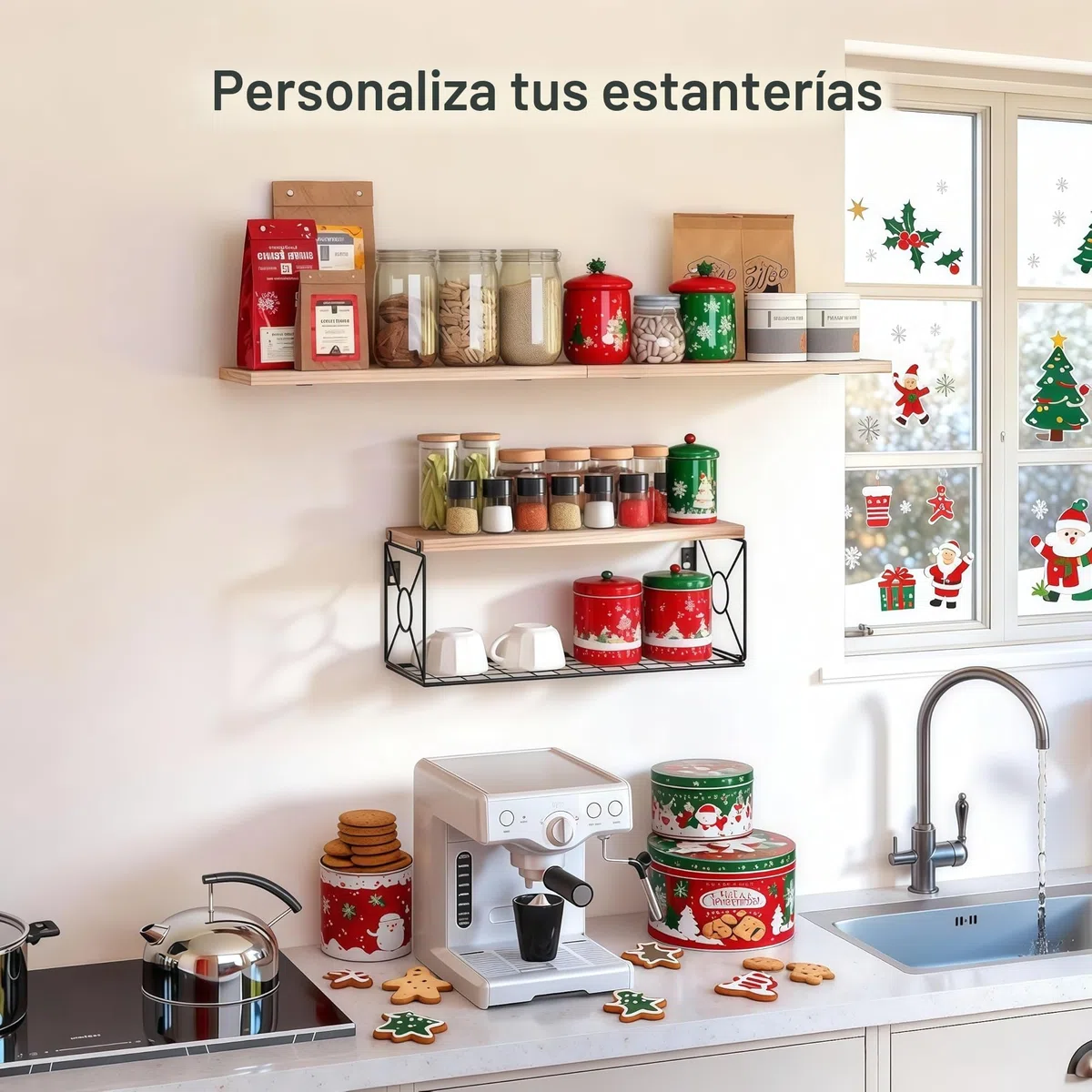 Pipishell Estantes flotantes con Cesta de Alambre de estroraje, estantes de baño de Madera de Paulownia para organización del hogar y decoración de Pared, estantes de baño/Cocina/Sala de