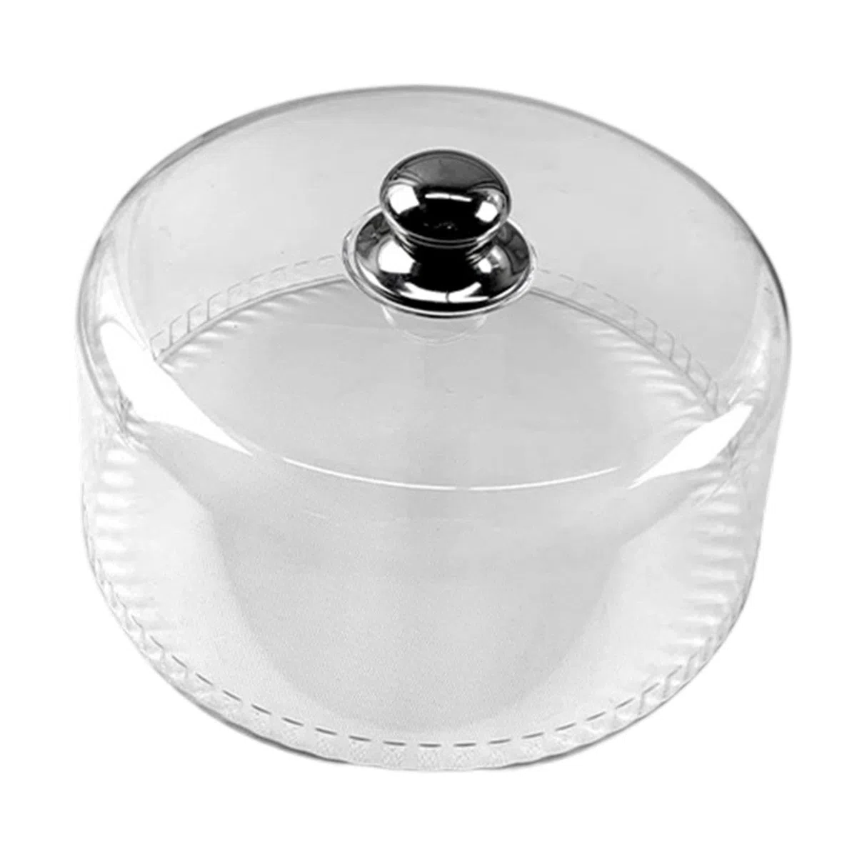Cubre Alimentos Redondo Campana Ligera Transparente con Mango Tapa para Platos y Pasteles Cúpula Protectora para Mantener Adecuado para, Diámetro 30 Cm