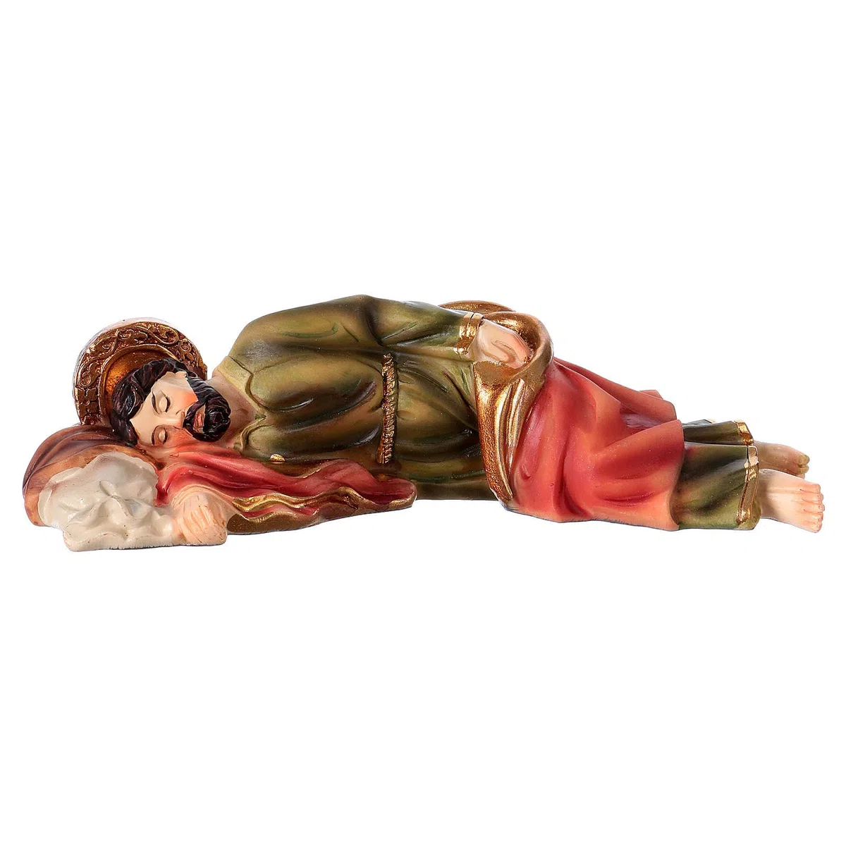 Holyart Figuras del Belén: Estatua de Resina San José Que Duerme 12 cm