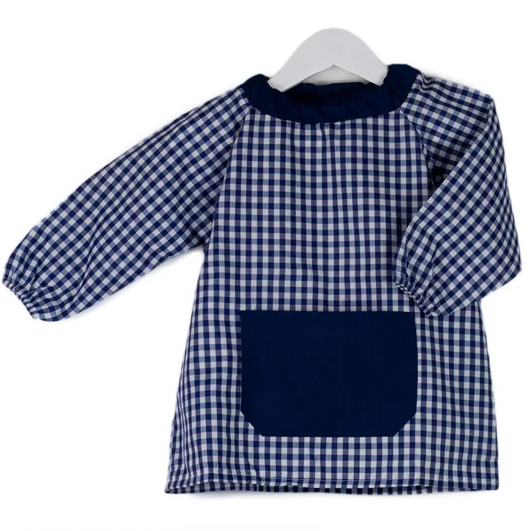PONCHO - Babi poncho sin botones guardería. Bata escolar cómoda de vestir perfecta para comedores y colegios. bebé-niños color: VERDE talla: 1