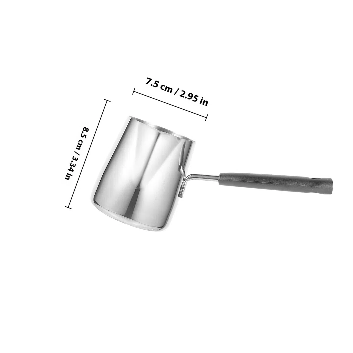 SOIMISS Copa de Acero Inoxidable Calentar Leche Taza Medidora Portátil Mango Ergonómico para Café y Chocolate Fundido Cocinas de Gas y Estufas Portátiles
