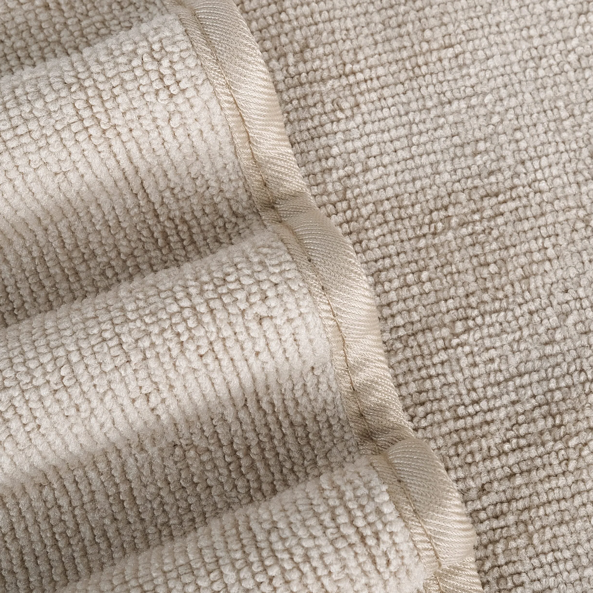 Polyte - Toalla de Manos de Microfibra superabsorbente antipelusa - Secado rápido - Beige - 40 x 76 cm - Pack de 4