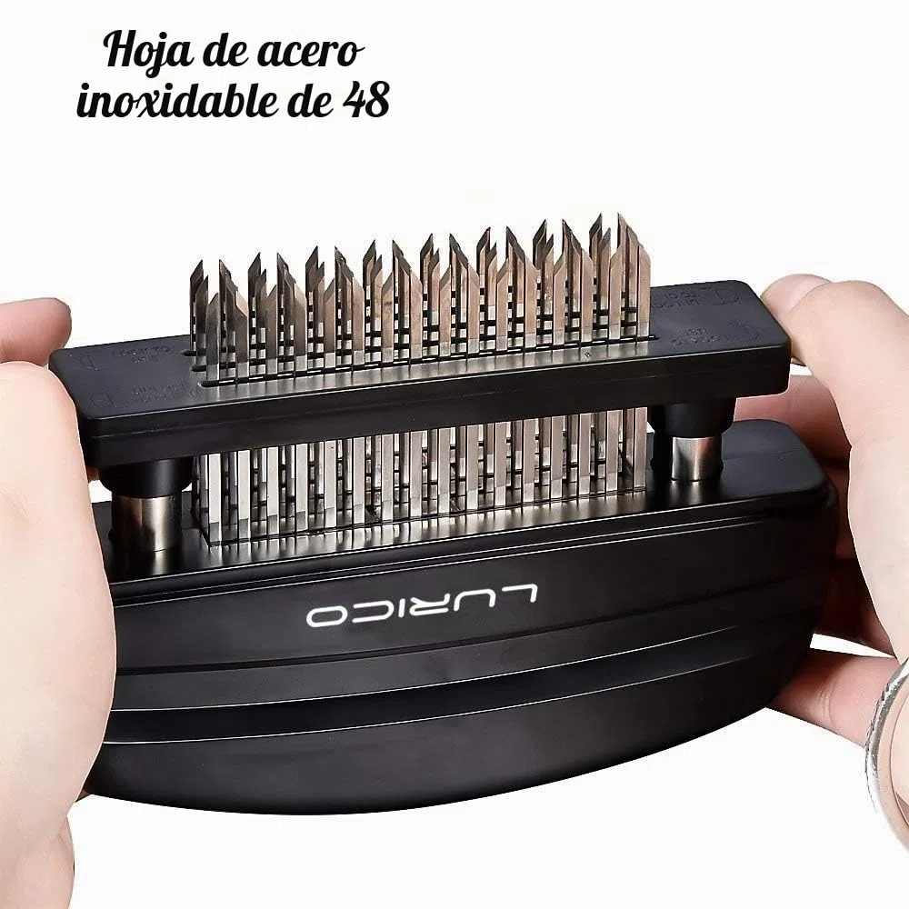 LURICO Ablandador de Carn, Ablandador de Cuchilla de Aguja Ultra Afilada de Acero Inoxidable 48 para Ablandar Carne de Res, Cerdo, Pollo, Apto para Lavavajillas