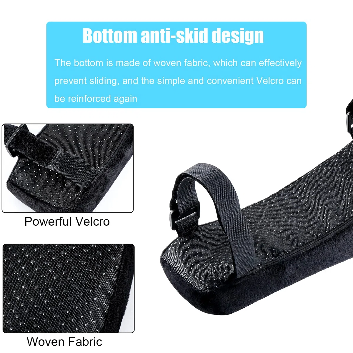 2 Piezas Fundas para Reposabrazos de Sillas de Oficina, Almohadillas de Silla de Oficina y Juegos, Almohadillas para Reposabrazos de Espuma Viscoelástica, Alivia Molestias en el Codo