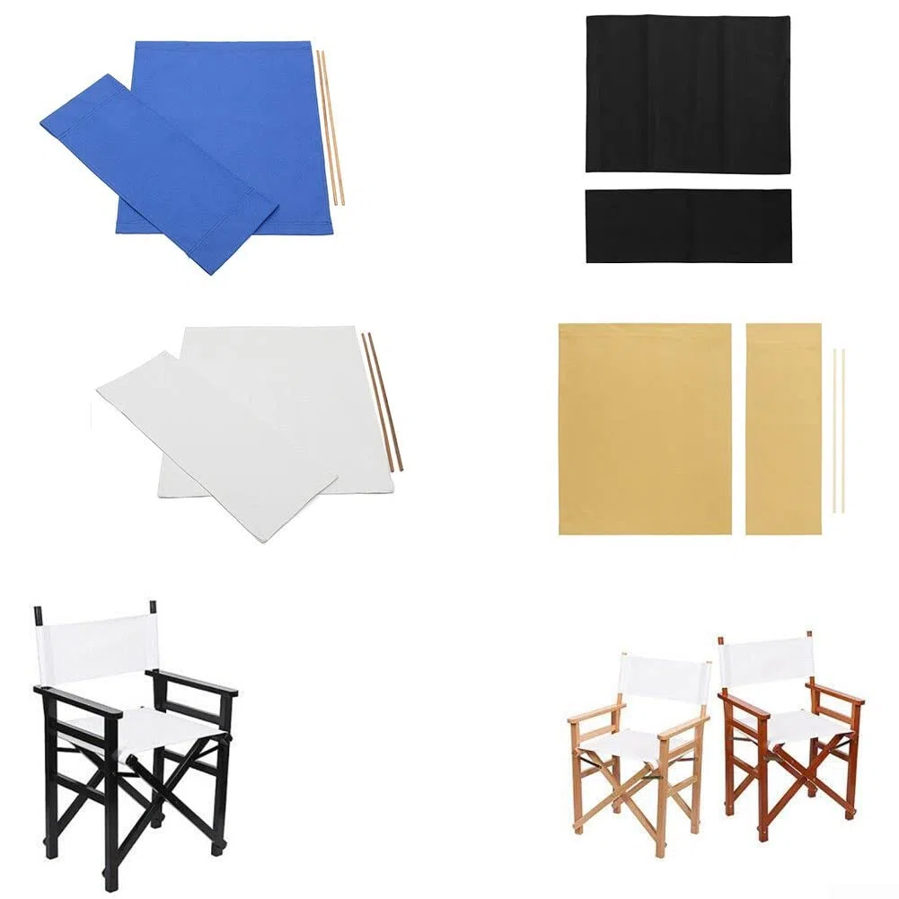 HpLive Lienzo de repuesto para silla, lavable, kit de funda de asiento de silla de director, funda de lona de repuesto, fácil de instalar y quitar