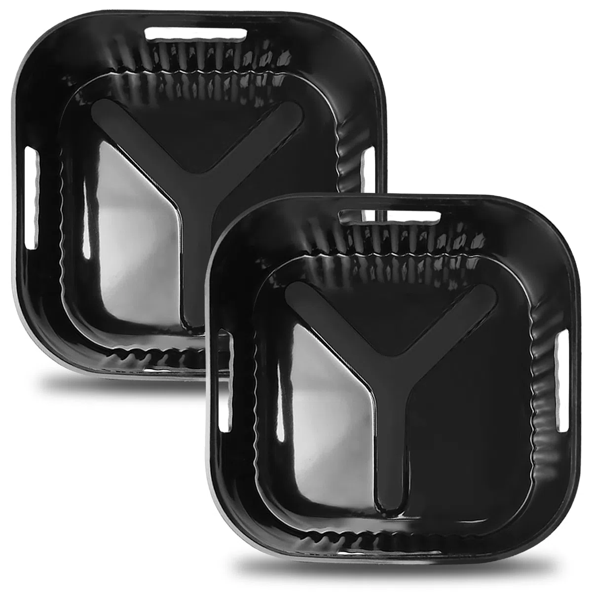 20CM Molde Silicona Freidora de Aire, 2PCS Cuadrado Accesorios Freidoras de Aire para COSORI 4,7L, Cecotec 5,5L, Moulinex 5L, Reutilizable Accesorios Freidora sin Aceite en lugar de Papel de Horno