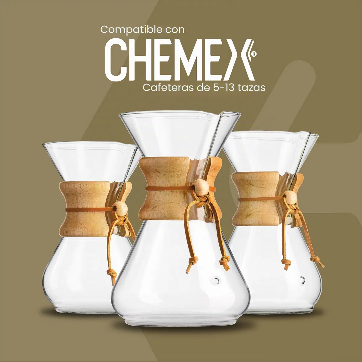 Chemex papel filtro Plaza dobladas 100 piezas 5-10 tazas