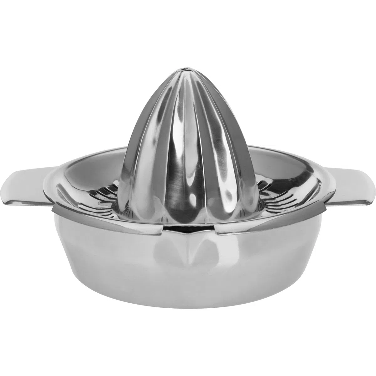 Westmark Exprimidor de limón/cítricos con recipiente, Diámetro: 13,8 cmcm, Capacidad: 350 ml, Acero inoxidable, Plateado, 30942260