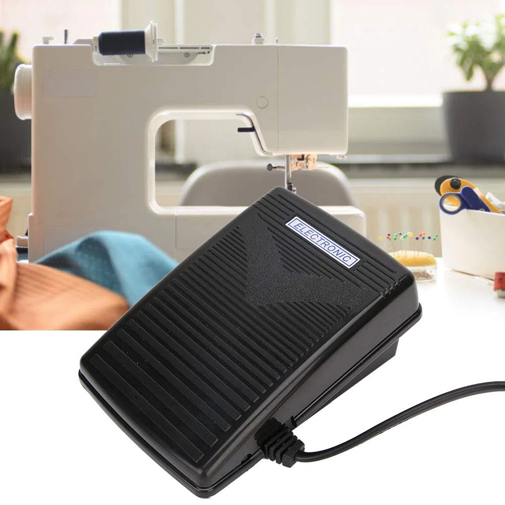 Pedales para máquinas de coser domésticas (220v), pedales para máquinas de coser, con cambio de velocidad y cable de alimentación, para máquinas de coser Singer 974 (enchufe de la ue)